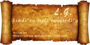 Lukács Gyöngyvirág névjegykártya