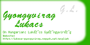gyongyvirag lukacs business card